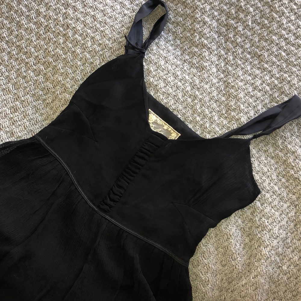 Black Silk Deletta Dress for Anthropologie